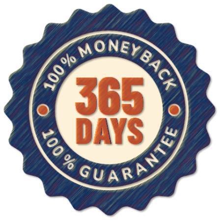 Spartamax one-year money-back promise badge